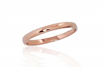 Золотое обручальное кольцо #1100541(Au-R), Красное Золото	585°, Размер: 16.5, 1.11 гр.