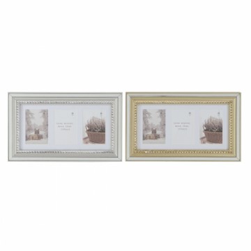 Foto rāmis DKD Home Decor Luxury Sudrabains Bronza Tradicionāls (46,5 x 2 x 28,5 cm) (2 gb.)