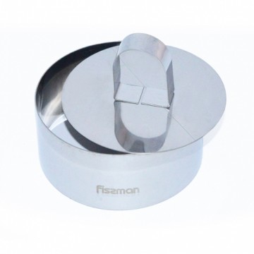 Fissman Кулинарное кольцо 10x4,5см с прессом круглое (нерж.сталь)