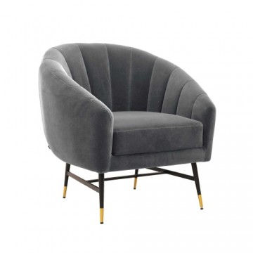 Halmar BRITNEY leisure armchair gray / black / gold
