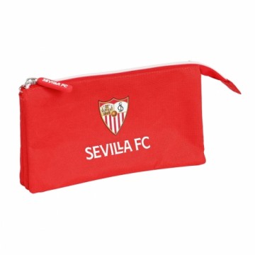 Sevilla FÚtbol Club Тройной пенал Sevilla Fútbol Club Красный (22 x 12 x 3 cm)