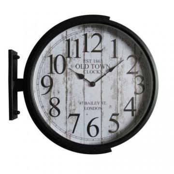 Настенное часы DKD Home Decor Стеклянный Чёрный Позолоченный Железо Loft (1) (45 x 6 x 45 cm)