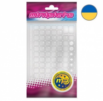 Kolm LÕvi (minipicto) Minipicto keyboard stickers UKR, transparent/matte (KB-UNICLR-UKR-WHTMATT)