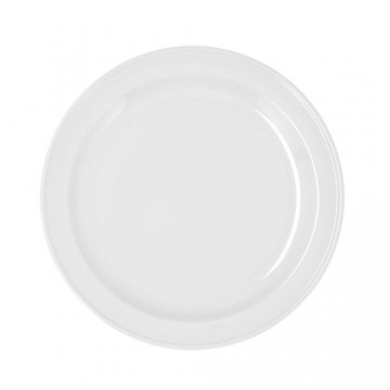 Плоская тарелка Bidasoa Glacial Керамика Белый (Ø 26 cm) (Pack 4x)