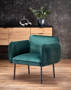 Halmar BRASIL leisure armchair dark green/ black