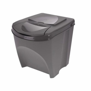 Atkārtoti Pārstrādājamo Atkritumu Tvertne Sortibox Melns (3 x 25 l)