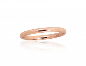 Золотое обручальное кольцо #1101119(Au-R), Красное Золото	585°, Размер: 21, 1.7 гр.