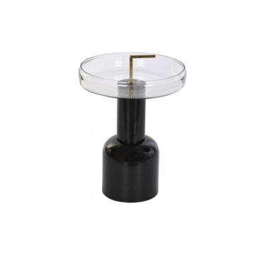 Mazs galdiņš DKD Home Decor Stikls Melns Caurspīdīgs Dzelzs Lakots (41 x 41 x 57 cm)
