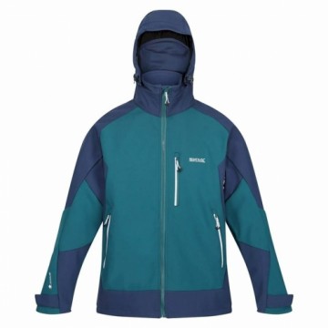 Мужская спортивная куртка Regatta Hewitts VII Синий Зеленый Капюшон