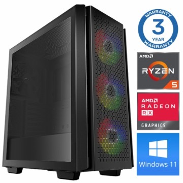 INTOP Ryzen 5 5600X 32GB 1TB SSD M.2 NVME RX580 8GB WIN11Pro