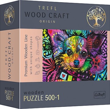 Trefl Puzzles TREFL Koka puzle - Krāsains kucēns, 500gb