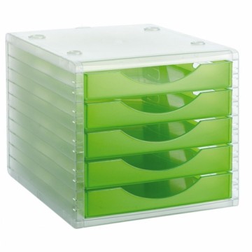 Modular Filing Cabinet Archivo 2000 ArchivoTec Serie 4000 5 ящиков Полупрозрачная Din A4 Светло-зеленый (34 x 27 x 26 cm)