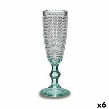 Vivalto Šampanieša glāze Punkti Caurspīdīgs Tirkīzs Stikls 6 gb. (185 ml)