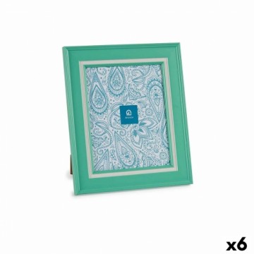 Gift Decor Фото рамка Стеклянный Зеленый Пластик (6 штук) (2 x 33 x 28 cm)