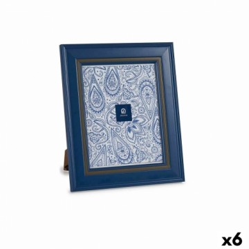 Gift Decor Фото рамка Стеклянный Синий Пластик (6 штук) (2 x 33 x 28 cm)