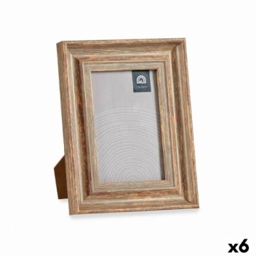 Gift Decor Фото рамка Стеклянный Деревянный Коричневый Бронзовый Пластик (16,5 x 2 x 21 cm) (6 штук)