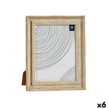 Gift Decor Фото рамка Стеклянный Позолоченный Деревянный Коричневый Пластик (26 x 2 x 31 cm) (6 штук)