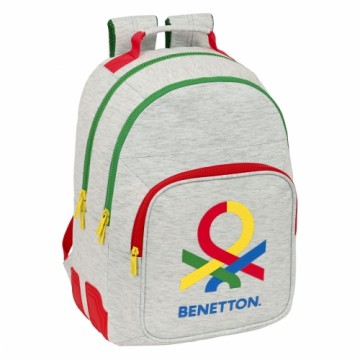 Skolas soma Benetton Pop Pelēks (32 x 42 x 15 cm)