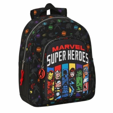 Bērnu soma The Avengers Super heroes Melns (27 x 33 x 10 cm)