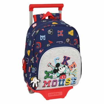 Школьный рюкзак с колесиками Mickey Mouse Clubhouse Only one Тёмно Синий (28 x 34 x 10 cm)
