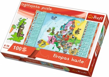 Trefl Puzzles TREFL Galda spēle Puzle 100 Eiropa (Latviešu val.)