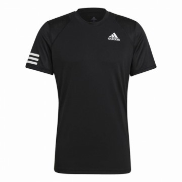 Футболка с коротким рукавом мужская Adidas Club Tennis 3 Stripes Чёрный