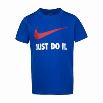 Krekls ar Īsām Piedurknēm Bērniem Nike  NKB Swoosh  Zils