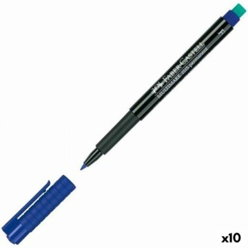 Постоянный маркер Faber-Castell Multimark Синий (10 штук)