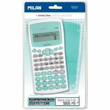 Научный калькулятор Milan M240 Antibacterial Edition бирюзовый Белый (16,7 x 8,4 x 1,9 cm)