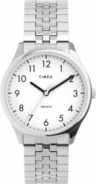 Timex Easy Reader® 32mm Часы с расширительным ремешком из нержавеющей стали TW2U40300