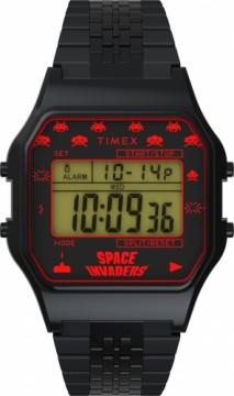 Timex T80 x SPACE INVADERS 34mm Часы-браслет из нержавеющей стали TW2V30200
