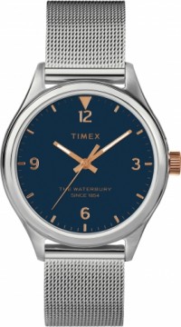 Timex Waterbury Traditional 34mm Часы с сетчатым ремешком из нержавеющей стали TW2T36300