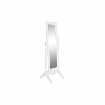 Стоящее зеркало DKD Home Decor Зеркало Белый Деревянный MDF (50 x 50 x 157 cm)