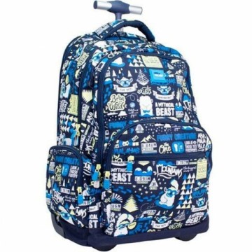 Школьный рюкзак с колесиками Milan The Yeti Тёмно Синий (52 x 34,5 x 23 cm)