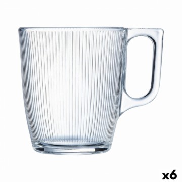 Чашка Luminarc Stripy Brokastis Caurspīdīgs Stikls (250 ml) (6 gb.)