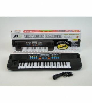 Детский синтезатор MS-008 37 клавишы с микрофоном (батареи)  48 см 173996