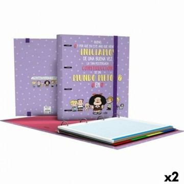 Gredzenveida stiprinājums Grafoplas Carpebook Mafalda Ceriņš A4 (2 gb.)