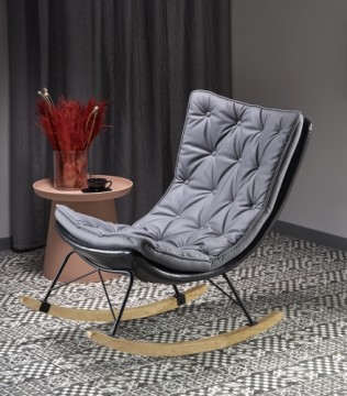 Halmar INDIGO chair color: dark grey/black