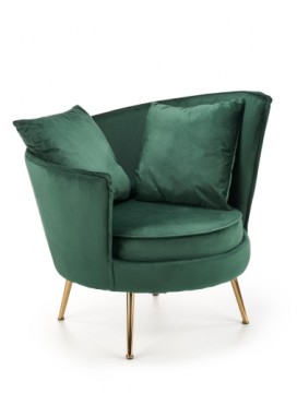 Halmar ALMOND leisure chair color: dark green