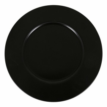 Bigbuy Home Мелкая тарелка Neat Фарфор Чёрный (Ø 32 cm)