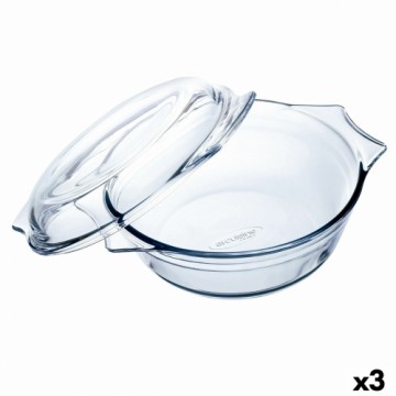 Форма для выпечки Ô Cuisine   С крышкой 27 x 24 x 11 cm Прозрачный Cтекло (3 штук)