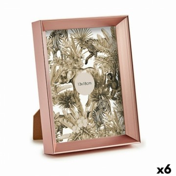 Gift Decor Фото рамка 15 x 3,3 x 20 cm Розовый Медь Пластик Cтекло (6 штук)