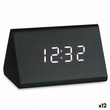 Gift Decor Настольные цифровые часы Чёрный PVC Деревянный MDF 11,7 x 7,5 x 8 cm (12 штук)