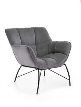 Halmar BELTON leisure chair color: grey