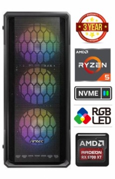 Mdata Gamer Ryzen 5 5600G 8GB 512GB SSD NVME 1TB HDD RX5700 XT NoOS