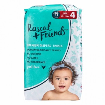 Rascal And Friends RASCAL + FRIENDS autiņbiksītes 4 izmērs, 10-15kg, 44 gab.