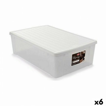 Контейнер для хранения с крышкой Stefanplast Elegance Белый Пластик 38,5 x 17 x 59,5 cm (6 штук)