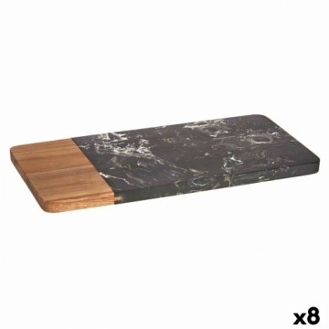 Kinvara Разделочная доска Чёрный Мрамор древесина акации 15 x 1,3 x 30 cm (8 штук)