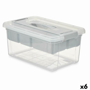 Kipit Универсальная коробка Серый Прозрачный Пластик 9 L 35,5 x 17 x 23,5 cm (6 штук)