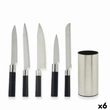 Kinvara Кухонные ножи с подставкой Чёрный Серебристый Нержавеющая сталь полиэтилен полипропилен ABS 11 x 35 x 11 cm (6 штук)